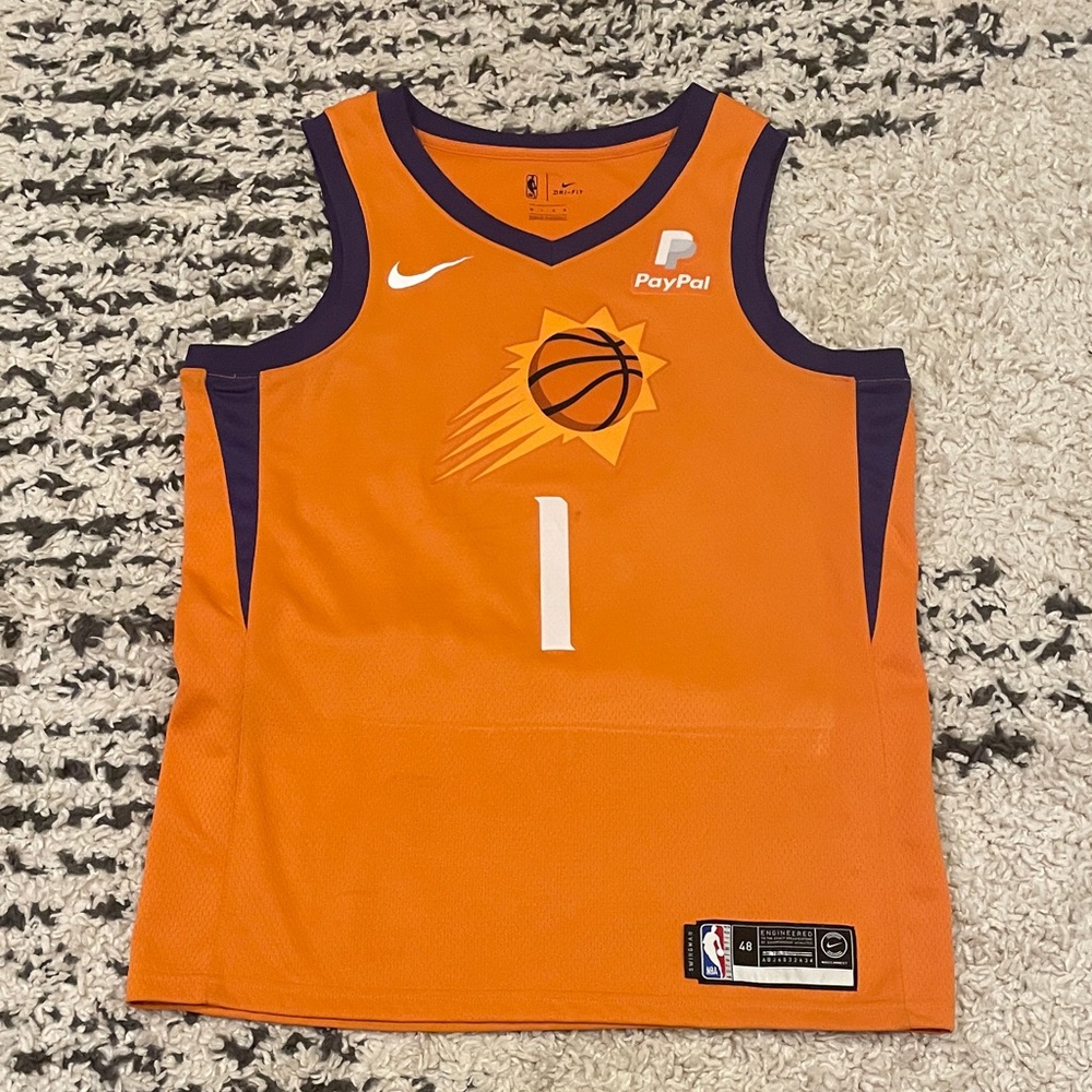 Nike phoenix suns Devin booker Orange Basketball Jersey